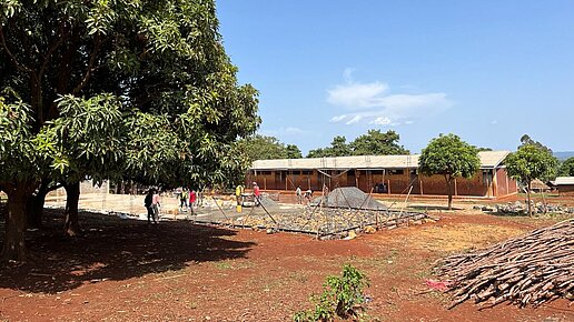 Ein Bauplatz in Ura, Äthiopien