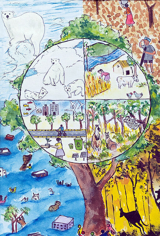 „Die Dringlichkeit zu Handeln!“ Zeichnung der Auswirkungen des Klimawandels