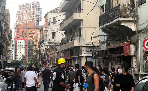 Beirut nach der Explosion.