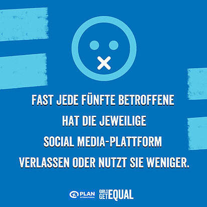 Fast jede fünfte Betroffene hat die jeweilige Social Media-Plattform verlassen oder nutzt sie weniger. 