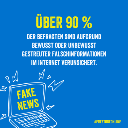 Über 90% sind wegen Falschinformationen verunsichert.