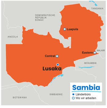Sambia Landkarte