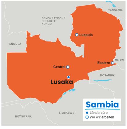 Sambia Landkarte
