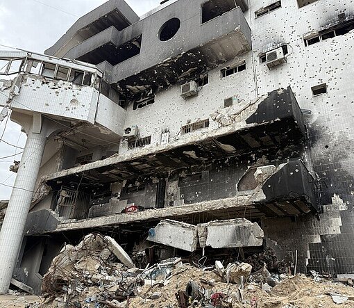 Zerbombtes Krankenhaus in Gaza