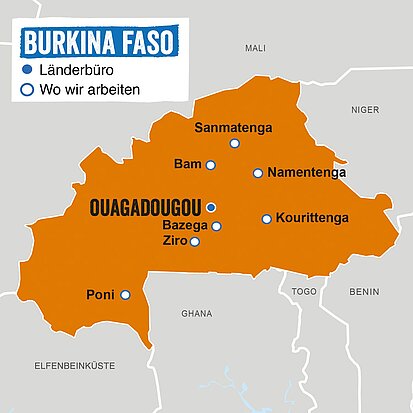 Burkina Faso Karte