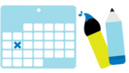 Icon: Kalender & Bücher
