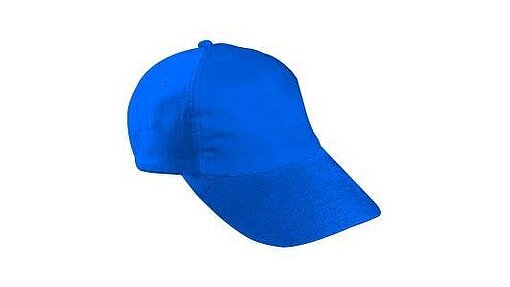 10089 Kinder-Cap, blau Leuchentend blaue Cap mit Ziernähten auf dem Schirm.