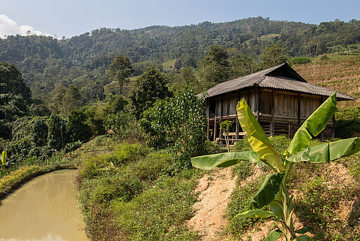 Ein Haus in einer abgelegenen vietnamesischen Provinz
