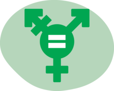 Icon: Gleichheitszeichen und alle Geschlechter