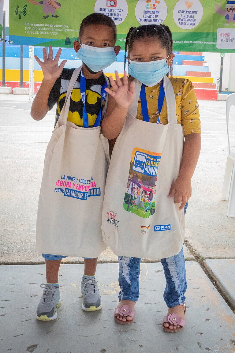 Kinder im Schutzzentrum von Plan International