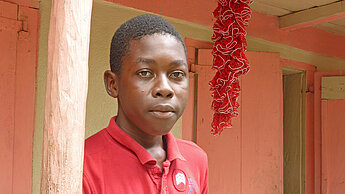 Der Patenjunge Dayson (16) möchte Physiker werden. © Foto: Plan/Marc Tornow