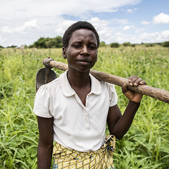 Farmerin in Sambia