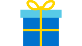 Icon eines Geschenks mit Schleife.