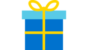 Icon eines Geschenks mit Schleife.