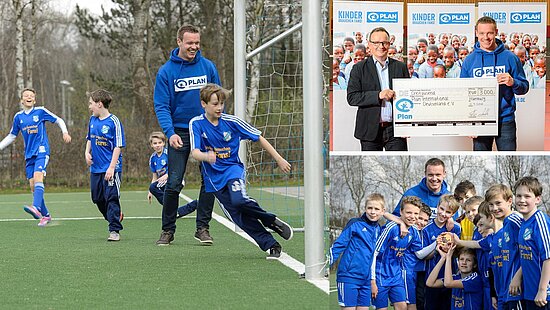 Felix Loch trainiert „Kinder brauchen Fans!“-Mannschaft