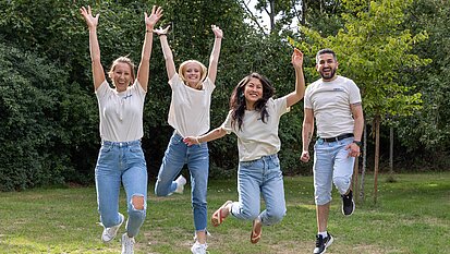 Unser Jugend-Team von links nach rechts: Tabea, Sophie, Nimul, Farbod