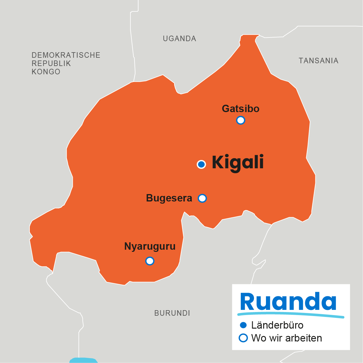 Ruanda Landkarte