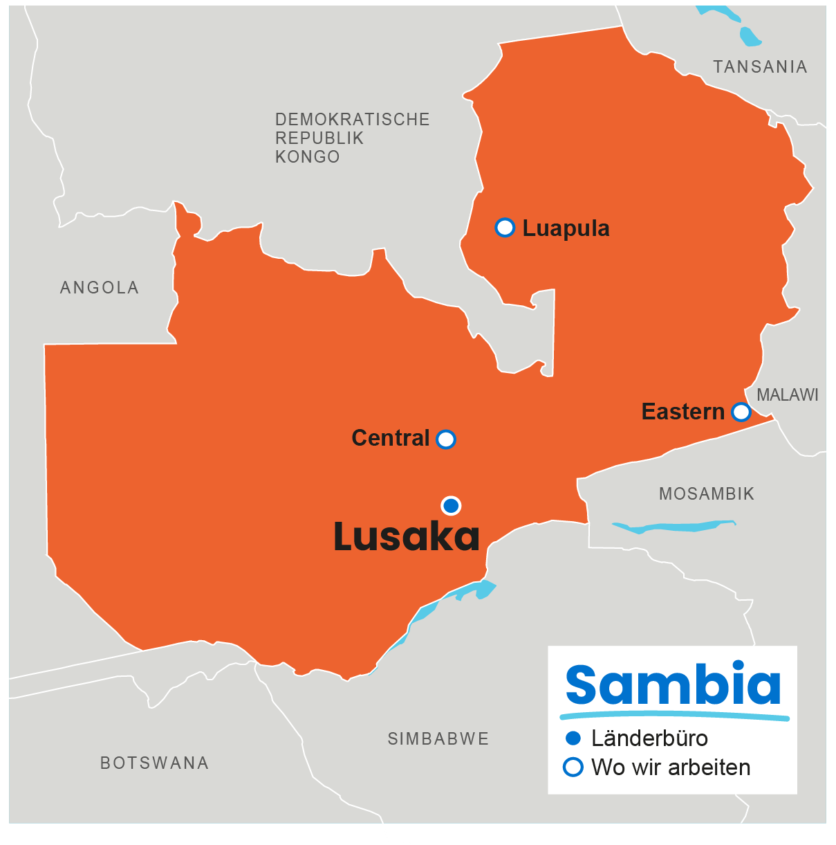 Sambia Landkarte