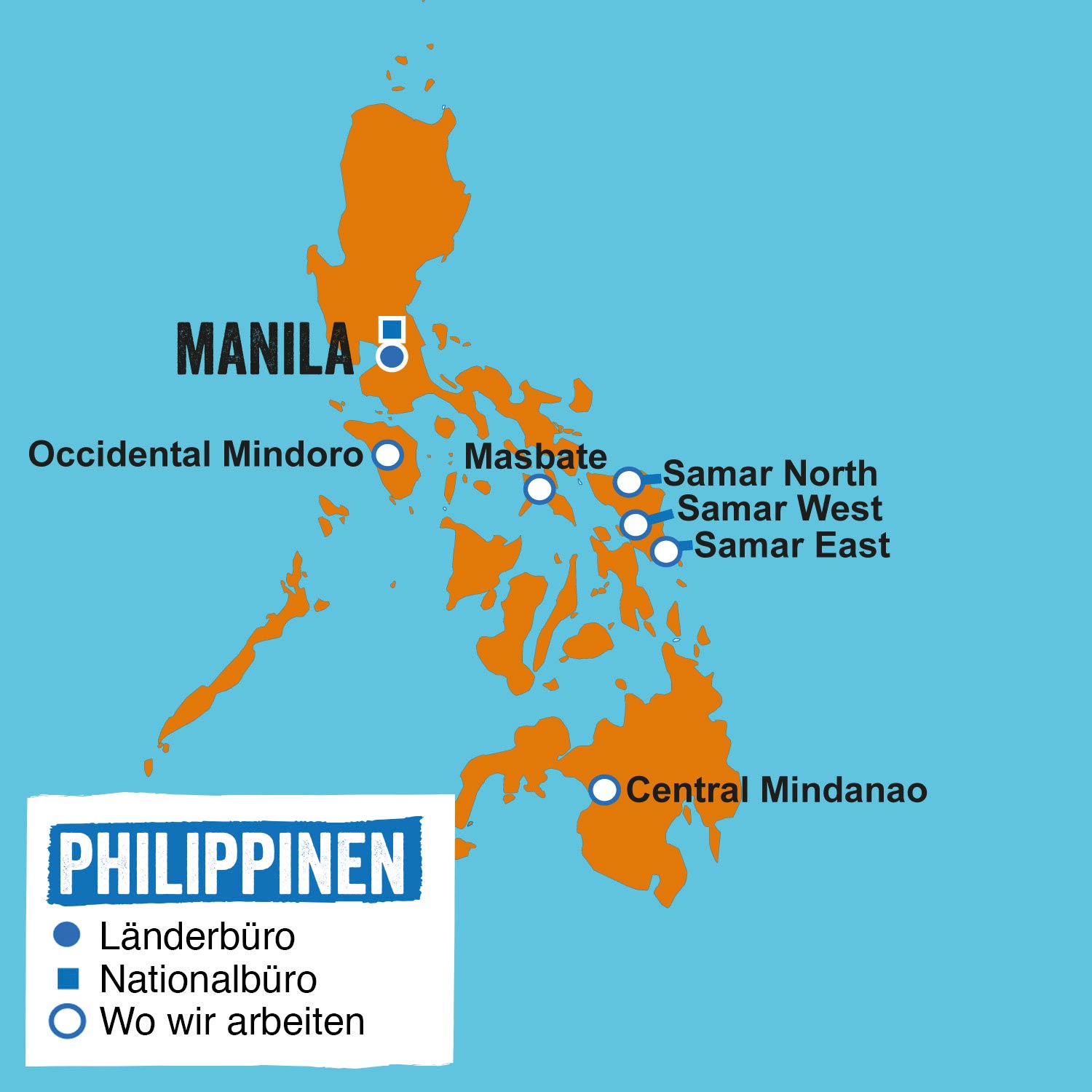 Länderkarte der Philippinen