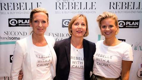 Dorothee Ingwersen, Geschäftsführerin des Plan-Shops, Maike Röttger, Geschäftsführerin von Plan Deutschland, Cécile Wickmann, Geschäftsführerin von Rebelle