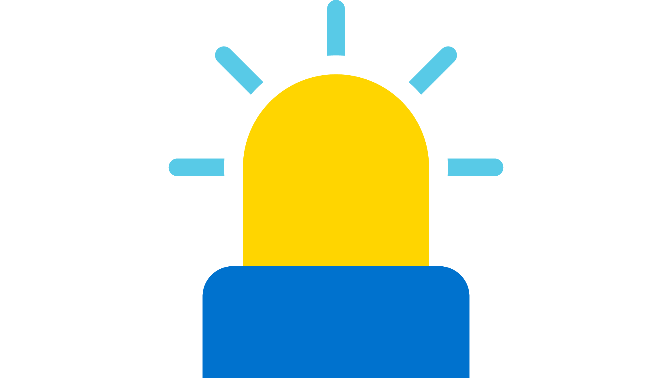 Icon einer Leuchte. Sie steht für ein Alarm-Signal.