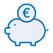 Icon "Sparschwein" als Symbol für "Geld-zurück-Garantie"