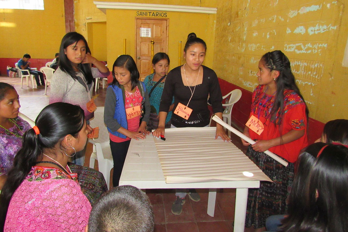 Workshop im Rahmen des Projekts "Mädchennetzwerke" in Guatemala